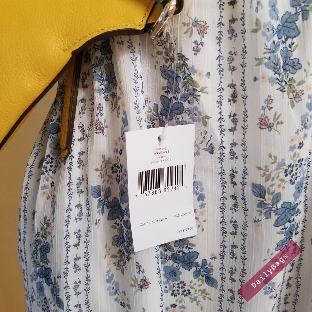 KATE SPADE BELT BAG FANNY YARROW GOLD YELLOW - Picture 5 of 10